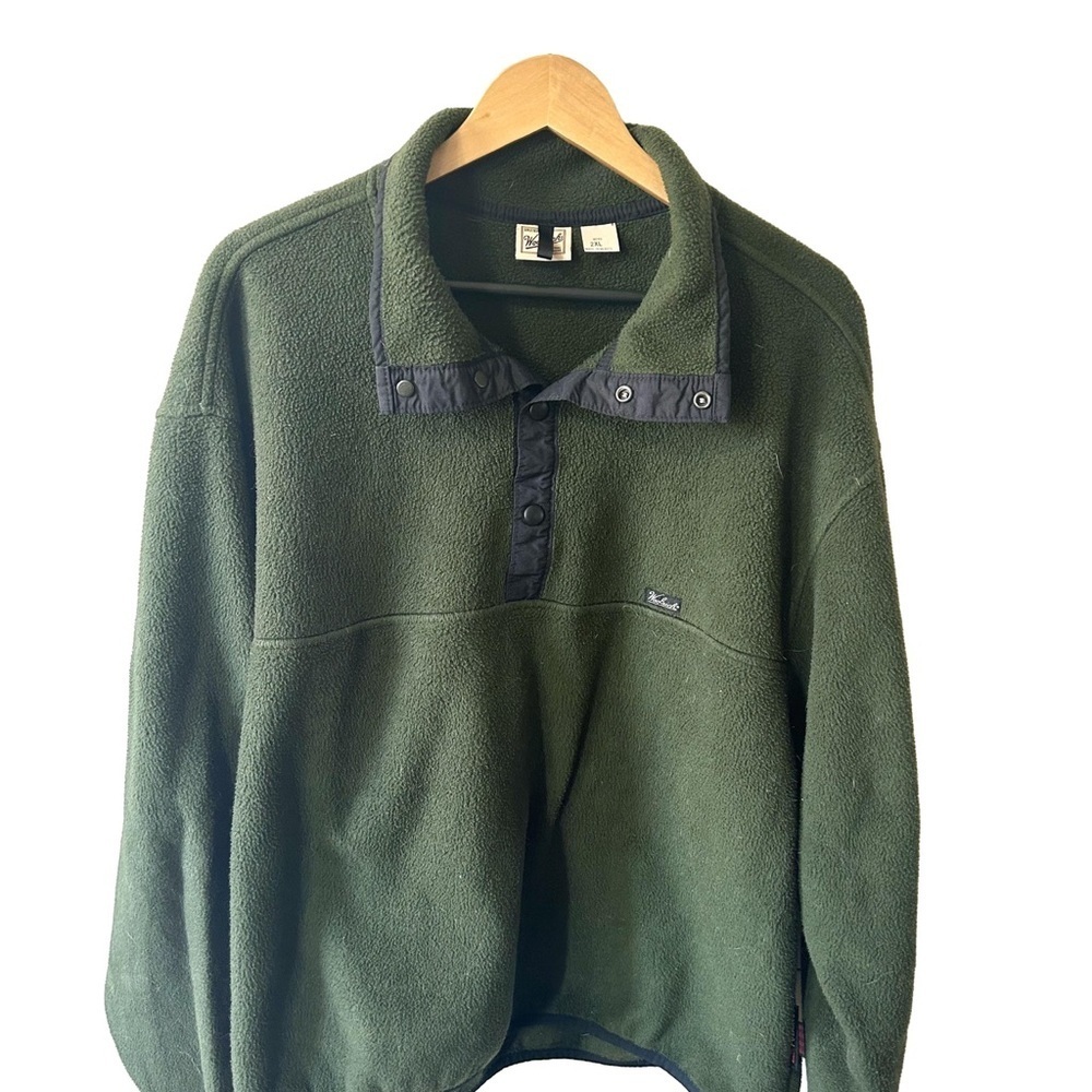 Vintage Men's Green Fleece Sweater